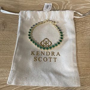 Kendra Scott Carmen Flex Tennis Bracelet -Emerald Stone